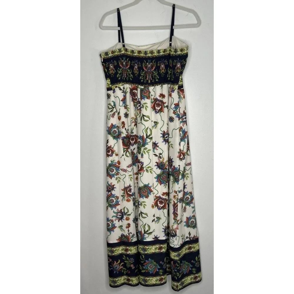 Siena Midi Floral Dress Size 14 Built in Bra Adjustable Straps Garden Party - Picture 5 of 9